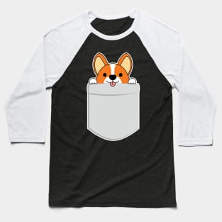 'Corgi Pocket Tee' Adorable Corgis Dog Baseball T-Shirt